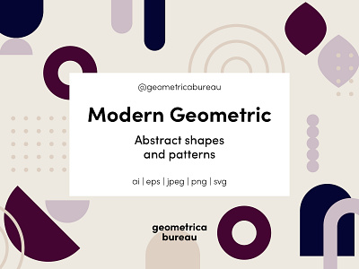 Geometrica Bureau – Modern Geometrica Patterns abstract creative market design resource graphic design illustraion pattern shapes