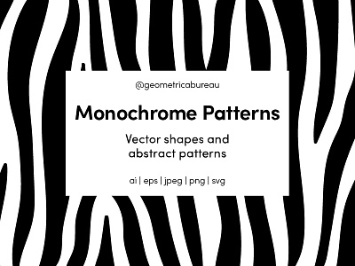 Monochrome Patterns black and white creative market design resources geometric graphic design illustration leopard print lines monochrome pattern poster shapes
