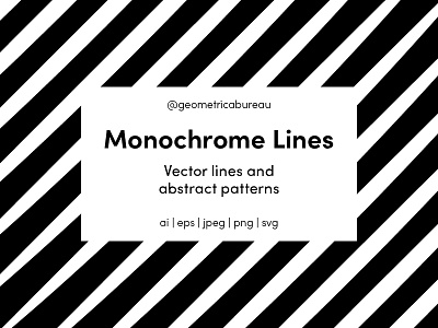 Monochrome Lines black and white creative market design resources geometric graphic design illustration lines monochrome pattern poster shapes