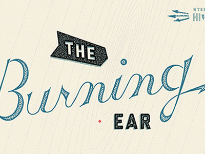 Theburningear black blog music radio typography