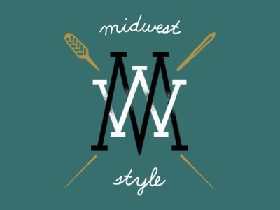 Midwestyle 2 black blue collegiate midwest needle style white
