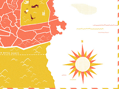 Sf Map 2 map pink orange yellow mustard sf icon