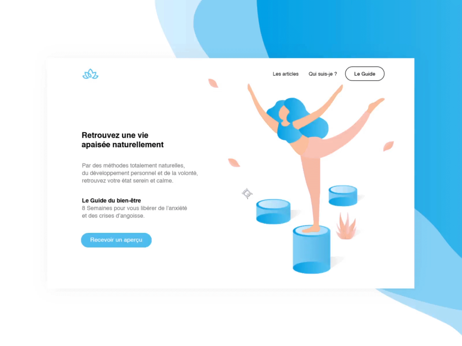 Reduce Stress Naturally aftereffects animation flat flatdesign flatillustration gif graphicdesign health healthcare illustration illustrator loop motion stress website wedesign