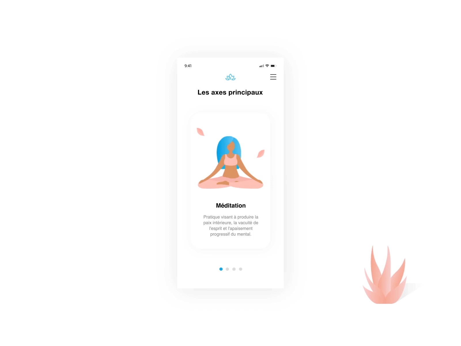 Reduce Stress Naturally aftereffects animation app app design app ui flat flatdesign gif health health app illustration illustrator interface loop mobile mobile app mobiledesign motion stress uiux