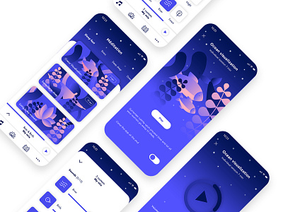 Sleep app app app design flat flat illustrator flatdesign illustration interface mobile app mobile app design mobile design mobile ui sleep ui