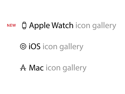 New gallery site! gallery icons ios