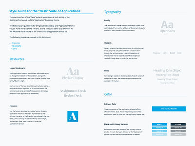 Application Style Guide