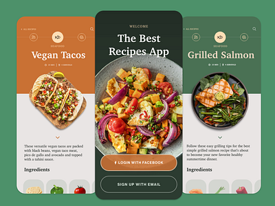 Recipes APP app color design drink flat food food app iphone iphonex mobile movil photo recipes ui uidesign ux web