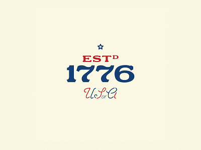 July 4th branding design icon logo type typography wordmark