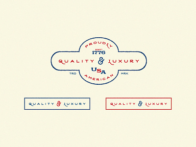 Quality and Luxury branding custom lettering design icon illustration lettering logo type type design typography usa usa flag wordmark