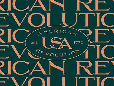 American Revolution branding design typography