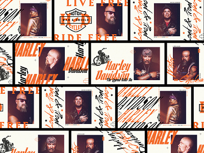 Harley-Davidson branding design motorcycles photography type typography