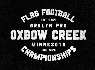 Oxbow Creek Flag Football Championship branding design logo typography wordmark