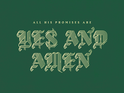 Yes and Amen christian design faith jesus typography