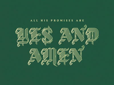Yes and Amen christian design faith jesus typography