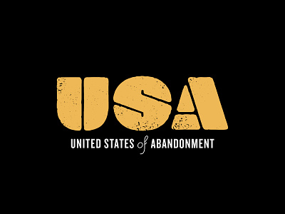 United States of Abandonment design typography wordmark