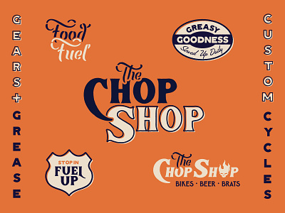 The Chop Shop branding design logo type typography