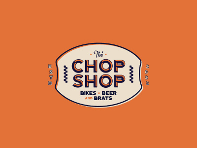 The Chop Shop badge branding design logo type typography