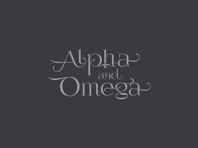 Alpha and Omega branding christian design faith jesus typography vector wordmark
