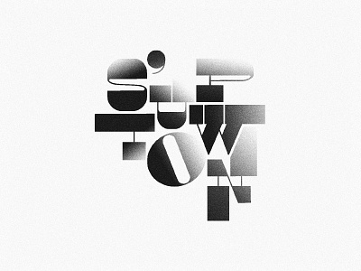 S'Uptown branding chunky design slabserif typography western wordmark