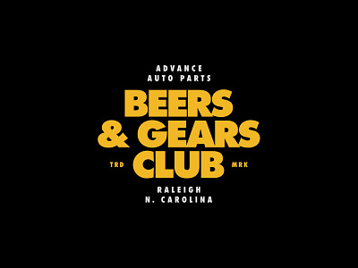 Advance Auto Parts Beers & Gears Club autoparts branding cars identity
