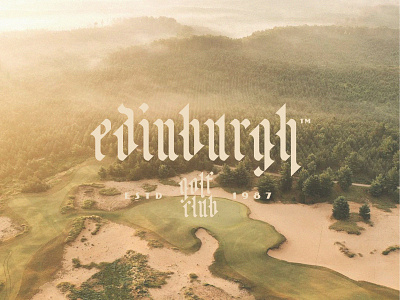Edinburgh Golf Club Logo branding design golf identity logo typography wordmark