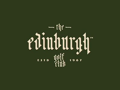 Edinburgh Golf Logo branding design golf logo type typography vector wordmark