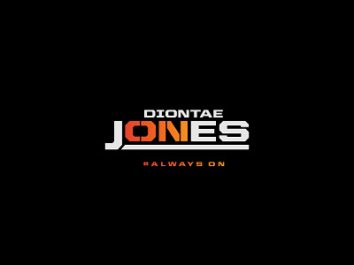 Diontae Jones Logo / Identity athlete black and white branding design fitness gym identity logo model typography weights workout