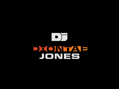 Diontae Jones Logo / Identity actor athlete black and white branding design fitness gym identity logo model stencil strong typography workout