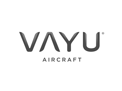 Vayu Aircraft logo - with shading aeonis aerospace aircraft drones logo logotype typeface