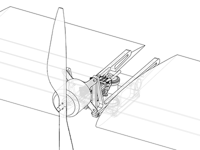 Drone Engine 3d blueprint cad drone isometric lines