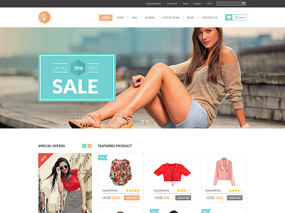 E-commerce Theme cleen design e commerce fashion flat design font minimal design typogrophy ui ux web design woocommerce