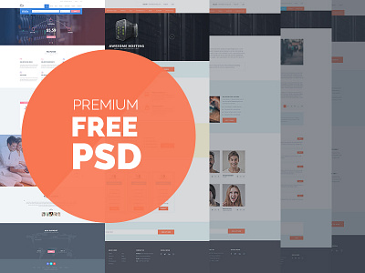 Hosting Web Theme blog blog post contact us faq freebie freelance hosting psd service testimonial ui