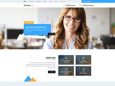 Business agency blog business clean company contact us pesonal portfolio psd services ui ux