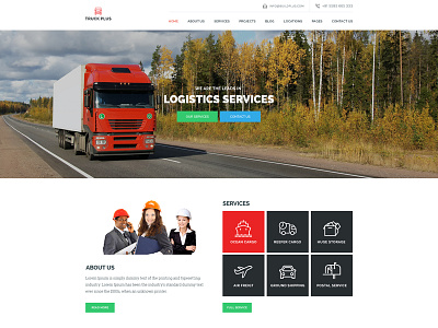 Truck Plus contractor corporate freight industry localization logistics modern shipment transportation trucking ui web
