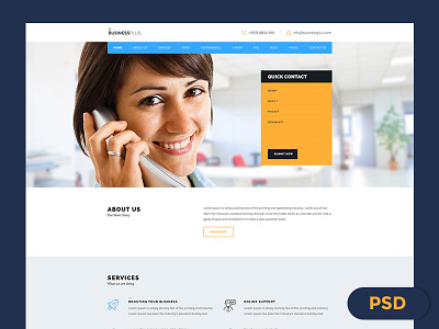 Free Business PSD agency blog business color corporate free psd. ui freebie freelancer mock up portfolio theme typo