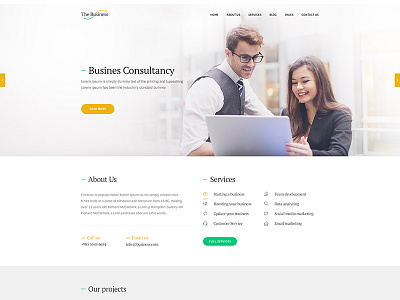 The Business agency blog business consultancy creative form freelancer minimal multipurpose psd ui ux