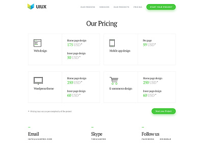 Pricing page button color design freelance icon pricing psd ui ux web