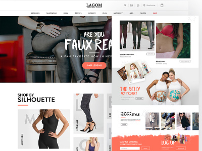 Lagom boutique boutique clean ecommerce footer headier home projects psd sign up typo ui ux