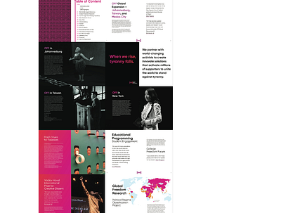 HRF's Annual Report branding design print design publication design typography vector