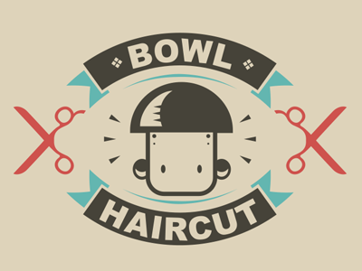 Bowl Haircut logo adobe illustrator