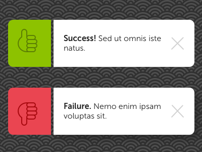 Notifications failure notification success