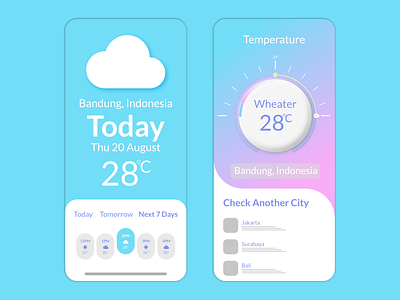 UI Temperature Design app design icon illustration minimal ui ux