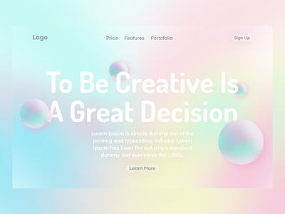Web design with colorful color