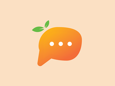 Orange Chat branding chat graphic design icon logo modern orange simple vector