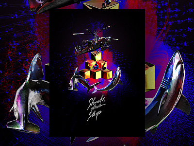 Sharks Don't Sleep 3d cg helicopter ka 54 painter poster print shark zbrush