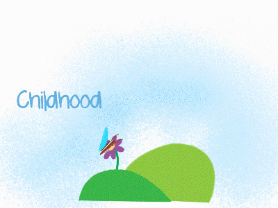 Childhood Love 2d after effects animation butterfly childhood love motion graphics photo shop valentines day
