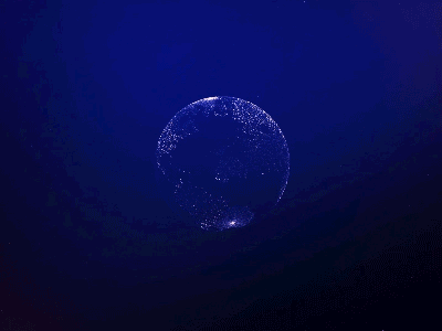 Particle Globe adobe after effects animation blue dots globe motion graphics particle particular world