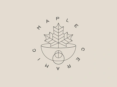 MapleCeramic Branding ceramic leaves logo logo design logodesign maple maple leaf mapleleaf pottery typography