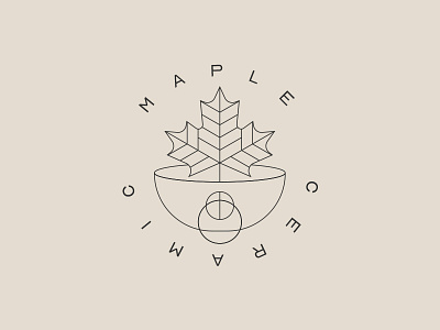 MapleCeramic Branding ceramic leaves logo logo design logodesign maple maple leaf mapleleaf pottery typography